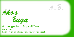 akos buga business card